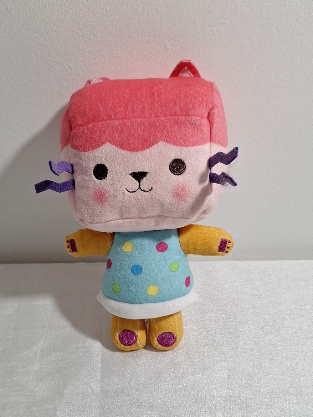 Gabbys Dollhouse Plush Cat Pink Head Squarw